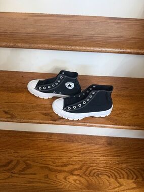 Converse Black and White High-Top Canvas Sneakers